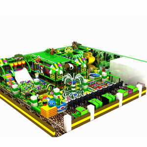 custom “green forest secret tribe” themed indoor playground equipment
