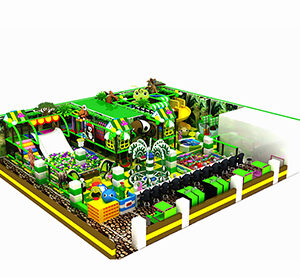 custom “green forest secret tribe” themed indoor playground equipment