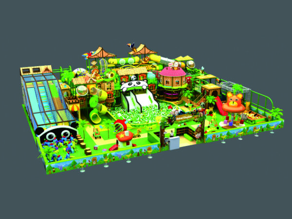 Forest-themed indoor play equipment